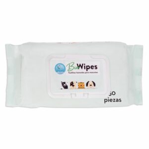 Toallas Húmedas Para Mascotas Fragancia Fresa 16x20 Cm BIOWIPES 50 Piezas