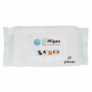 Toallas Húmedas Para Mascotas Fragancia Fresa 16x20 Cm BIOWIPES 50 Piezas