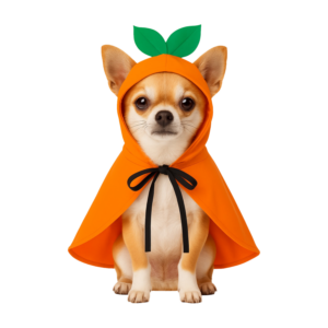 Capa Para Mascota Diseño Calabaza Halloween NENUU Talla Extra Pequeño