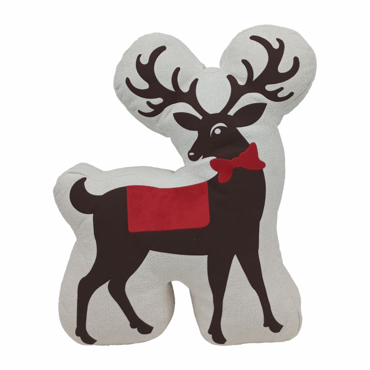 Cojín Navideño Diseño Reno Bambi POMAROSA 46X39 CM - Imagen 2