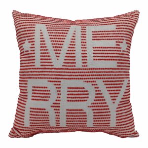 Cojín Navideño Diseño Letras Merry POMAROSA 40X40 CM