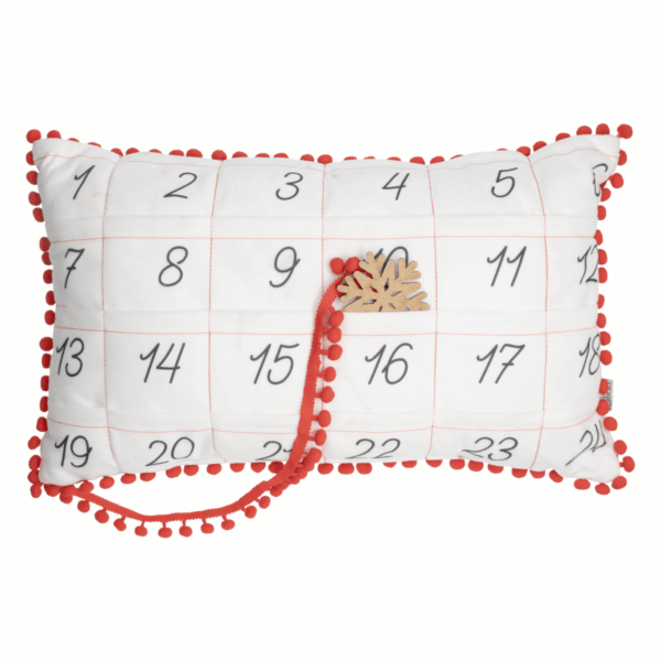 Cojín Navideño Lumbar Calendario Adviento KÁLIDO 50x50 Cm - Imagen 2
