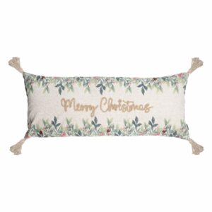 Cojín Navideño Flores Merry Yute KÁLIDO