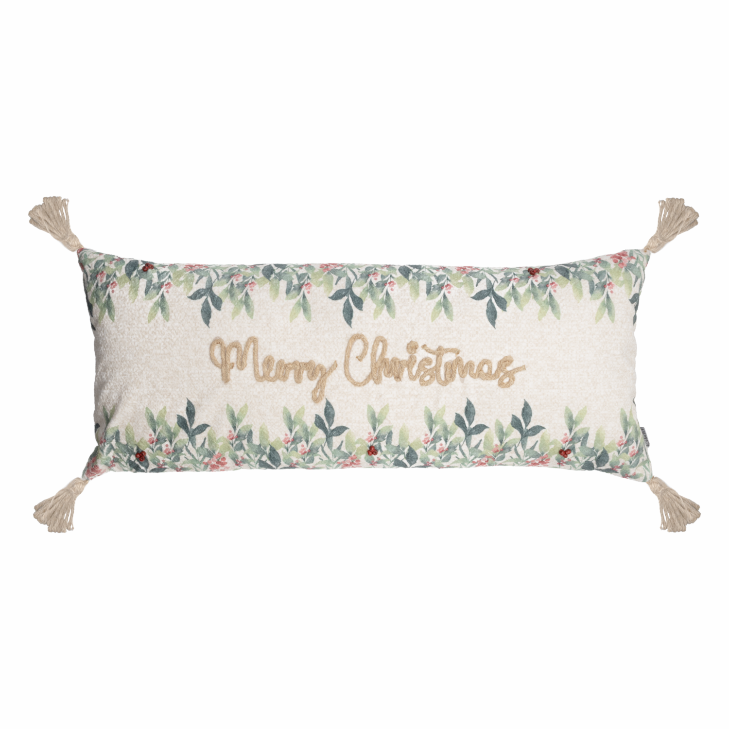 Cojín Navideño Flores Árbol Verde KÁLIDO - Imagen 2