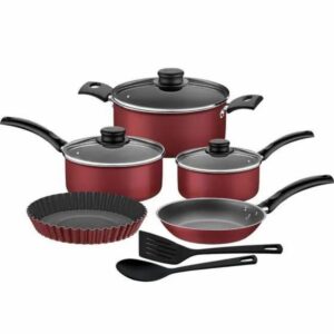 Batería De Cocina Rojo TRAMONTINA 7 Piezas