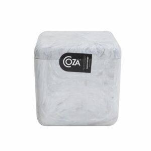 Porta Algodón De Plástico Mármol Blanco COZA Unidad