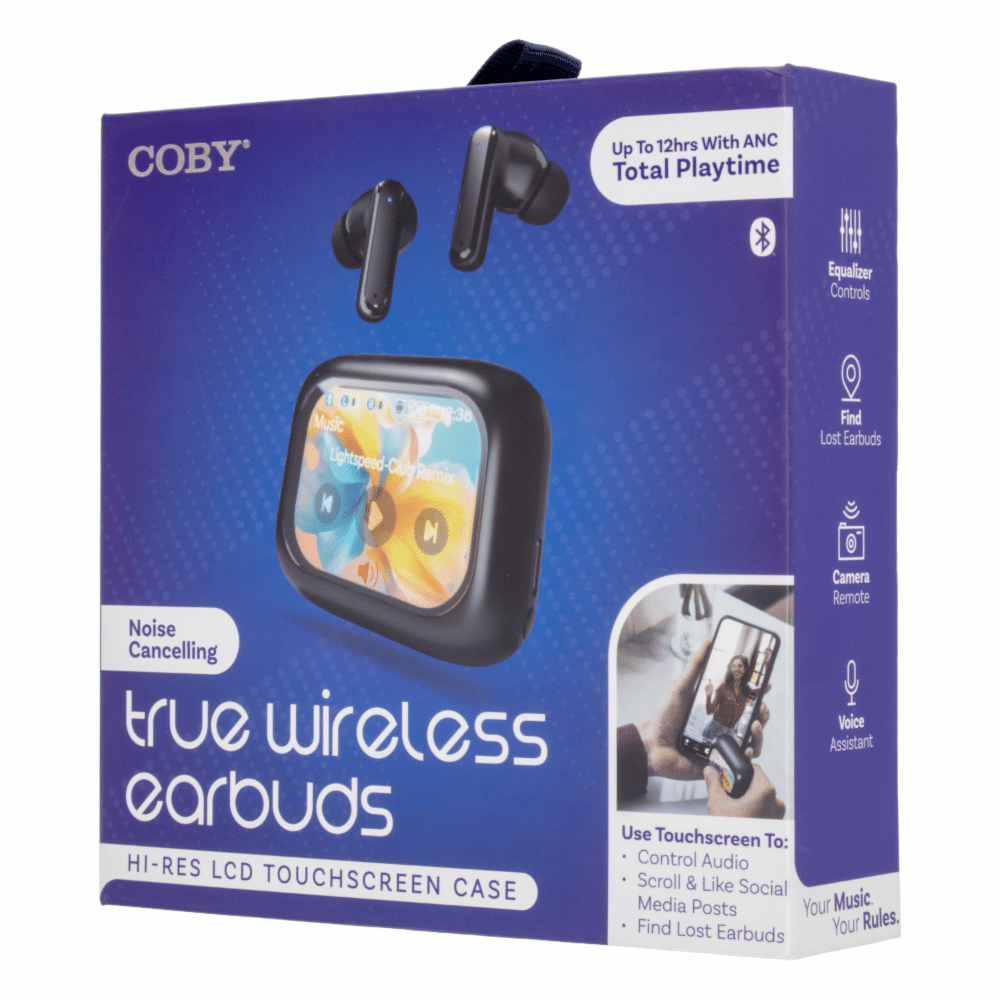 Audífonos Earbuds Con Estuche De Carga Táctil Negro COBY - Imagen 9