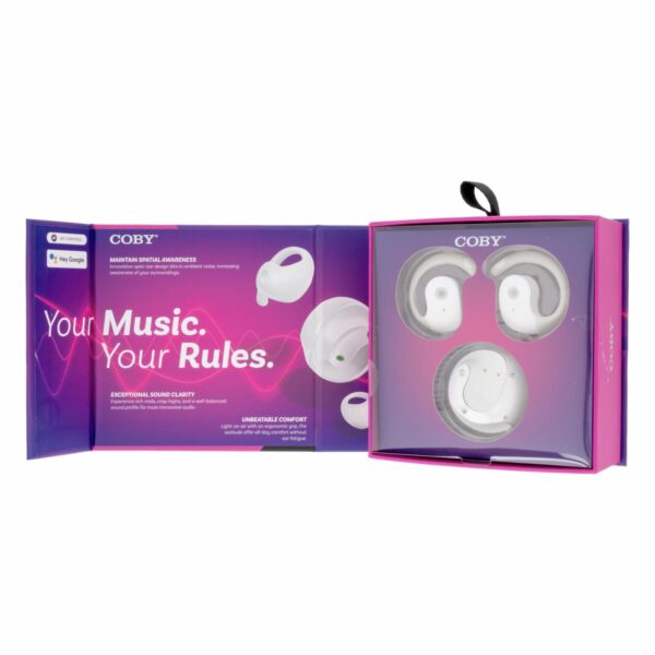 Audífonos Earbuds Open Ear Blanco COBY - Imagen 7