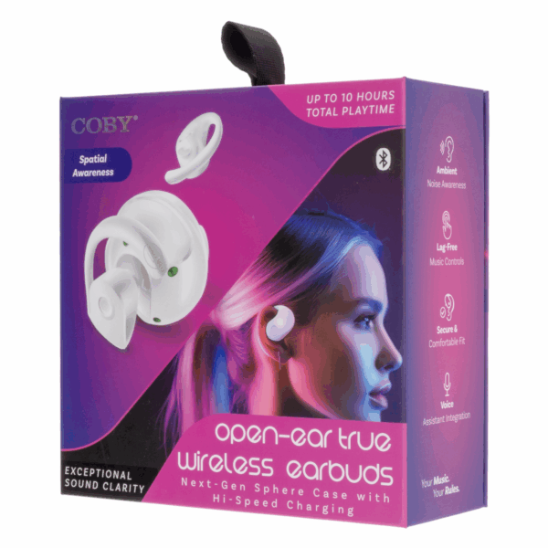 Audífonos Earbuds Open Ear Blanco COBY - Imagen 10