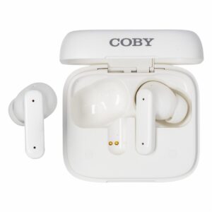 Audífonos Earbuds Con Estuche De Carga Táctil Blanco COBY