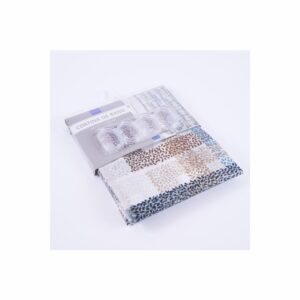 Cortina De Baño Hojas Cuadros Azul Y Marrón FREE HOME De 180 X 180Cm