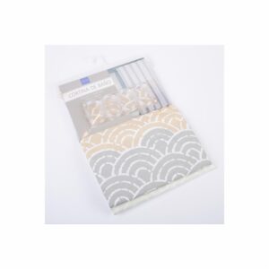 Cortina De Baño Tela Escamas Color Tierra FREE HOME De 180 X 180Cm