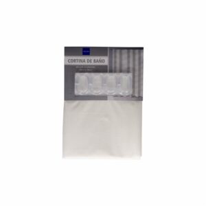 Cortina De Baño Diseño Cuadrícula Tono Grises FREE HOME 180 X 180 Cm