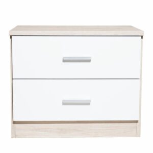 Velador 2 Cajones Couple Blanco FABRIKIT MDF