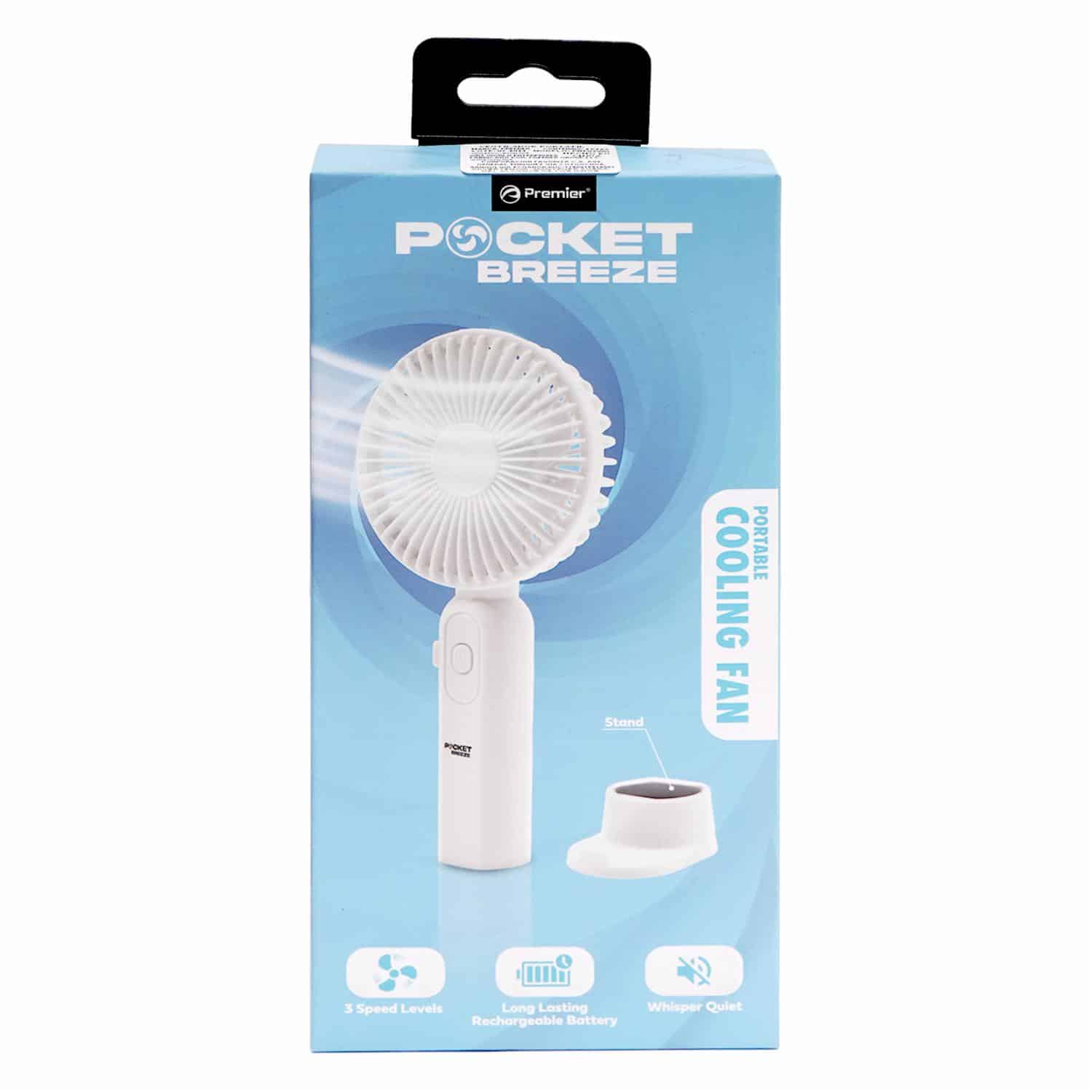 Ventilador Portátil PREMIER PBF03WH - Imagen 2