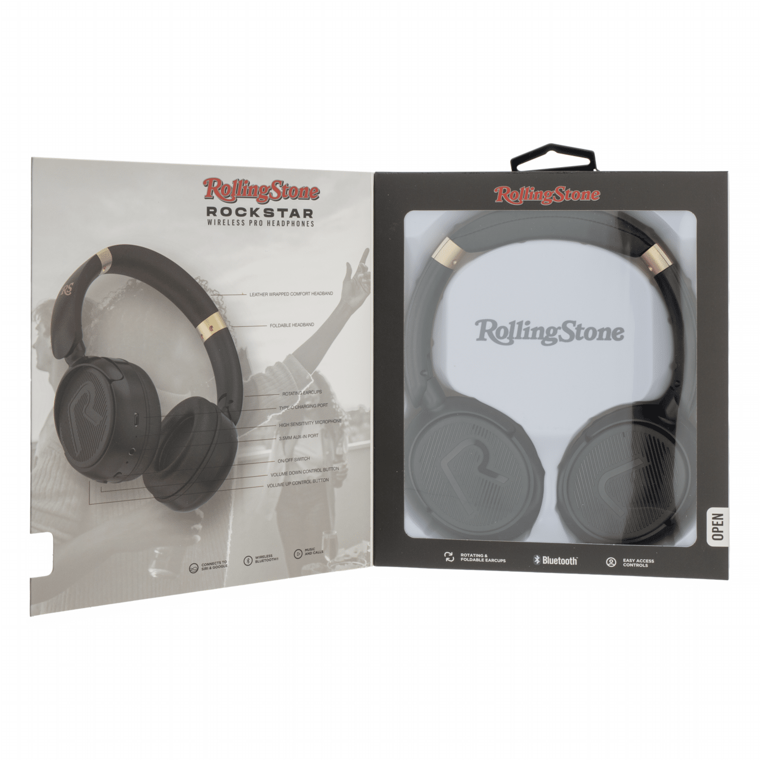 Audífonos Headphones Pro Rockstar Negro ROLLING STONE