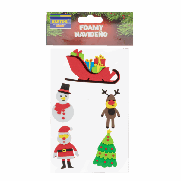 Foamy Navidad Nieve Árbol Pingüino ESCOLINI X 4 Uds - Imagen 2