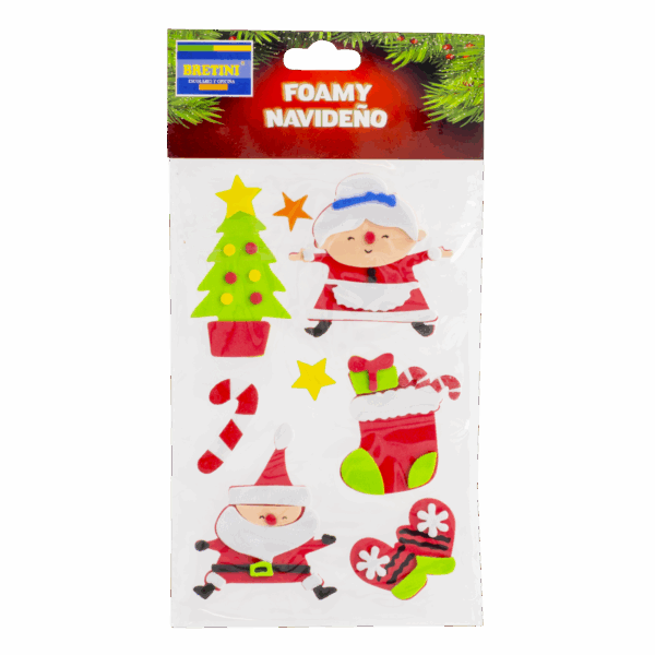 Foamy Navidad Papá Noel Regalos Botas ESCOLINI X 14 - Imagen 2