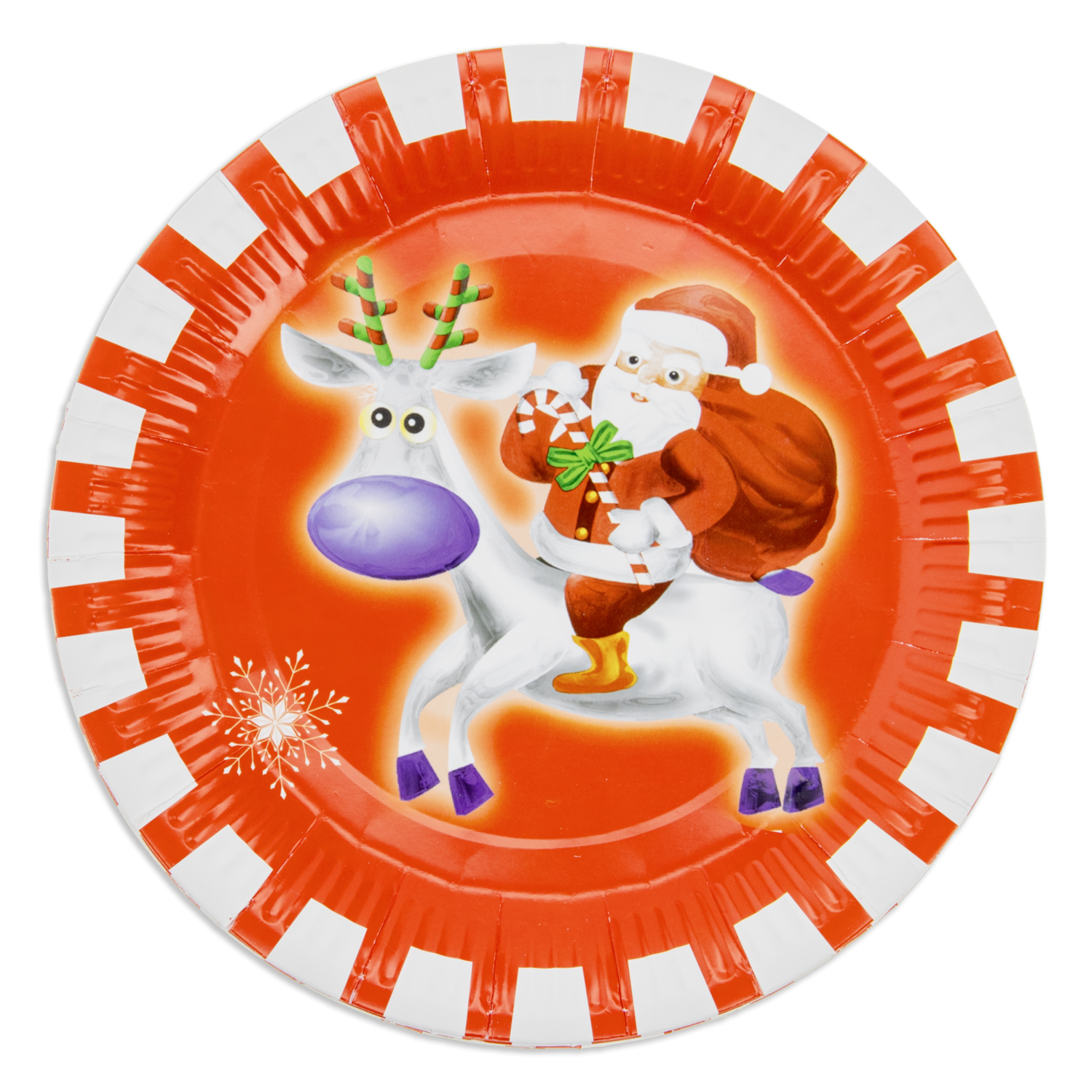 Plato Desechable Navideño 23 Cm Set IMPORTADORA CUMPLEAÑOS X 10 Uds - Imagen 4