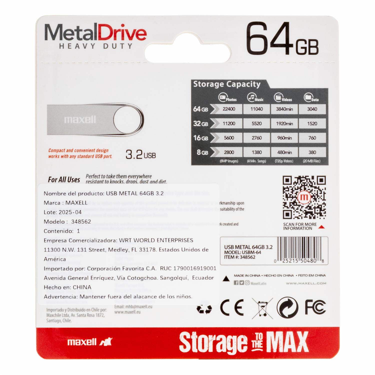 Memoria Usb 3,2 De Metal MAXELL 64 Gb - Imagen 2