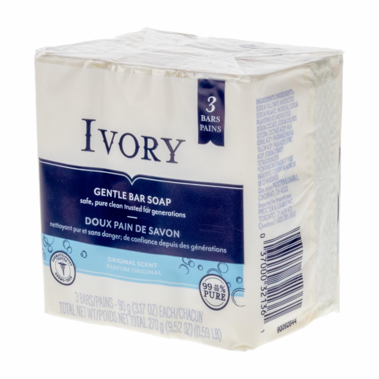 Jabón En Barra Esencia Original IVORY 3 X 90 G - Imagen 3