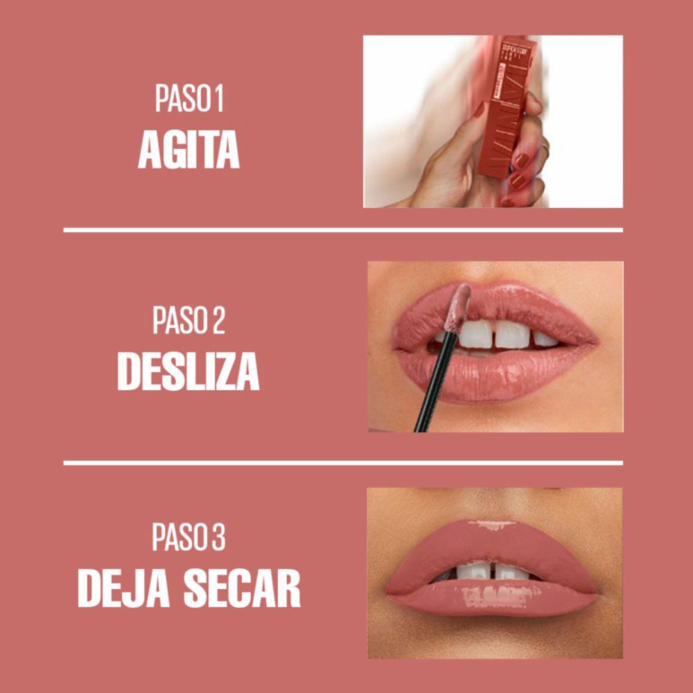 Labial Líquido Vinyl Ink Acabado Brillante Tono Charmed MAYBELLINE NEW YORK - Imagen 5