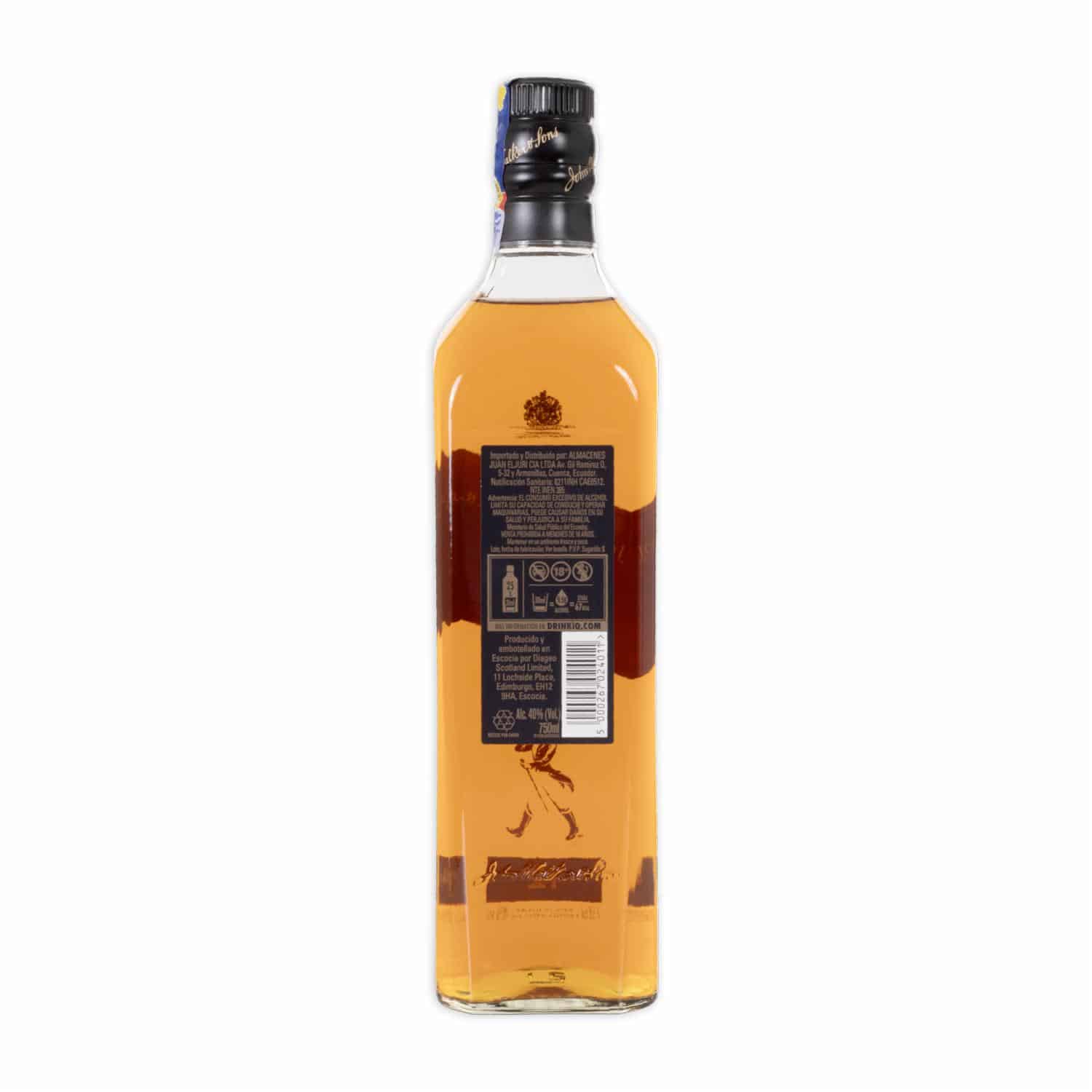 Whisky Negro JOHNNIE WALKER 750 Ml - Imagen 2