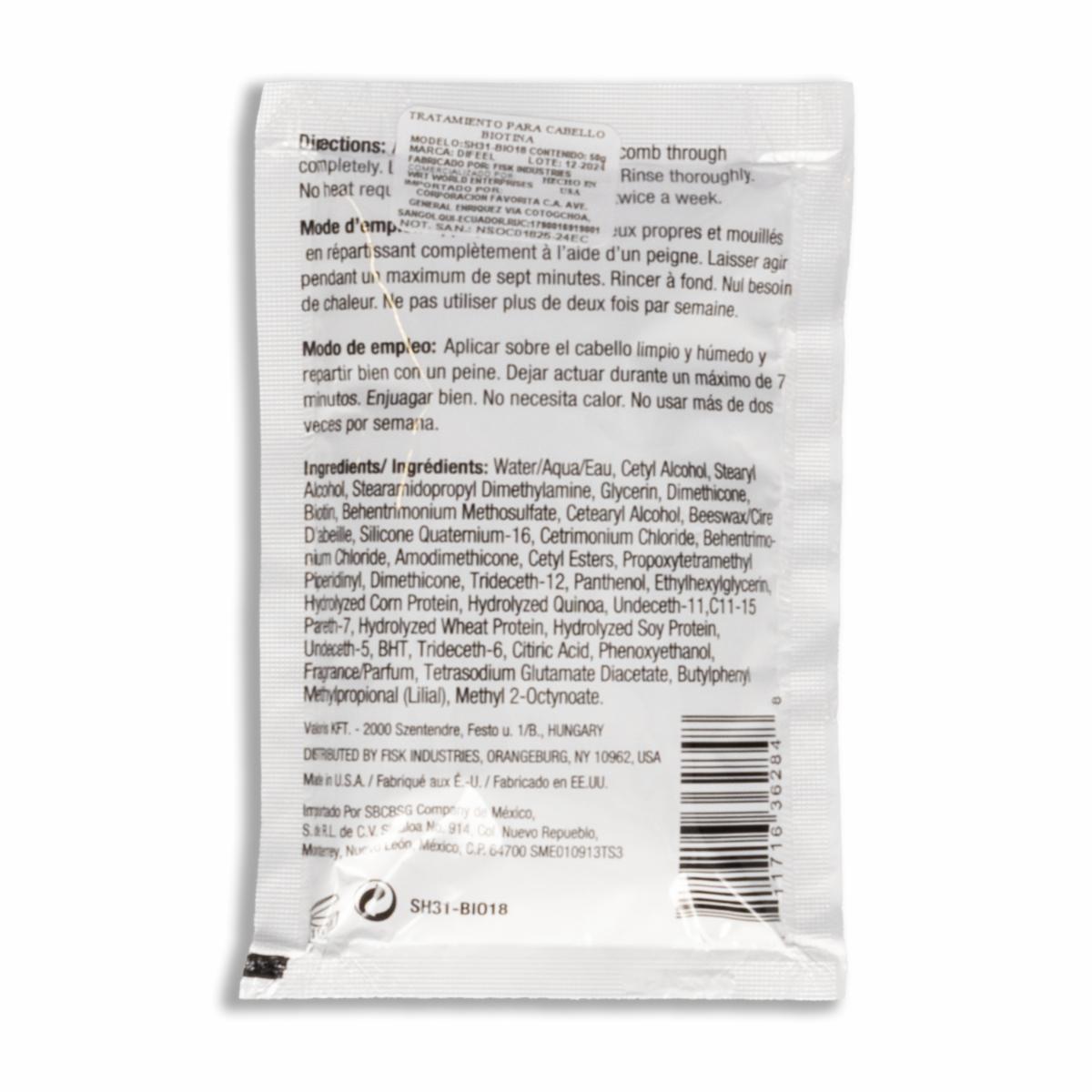 Mascarilla Capilar Premium Con Biotina DIFEEL 50 G - Imagen 2