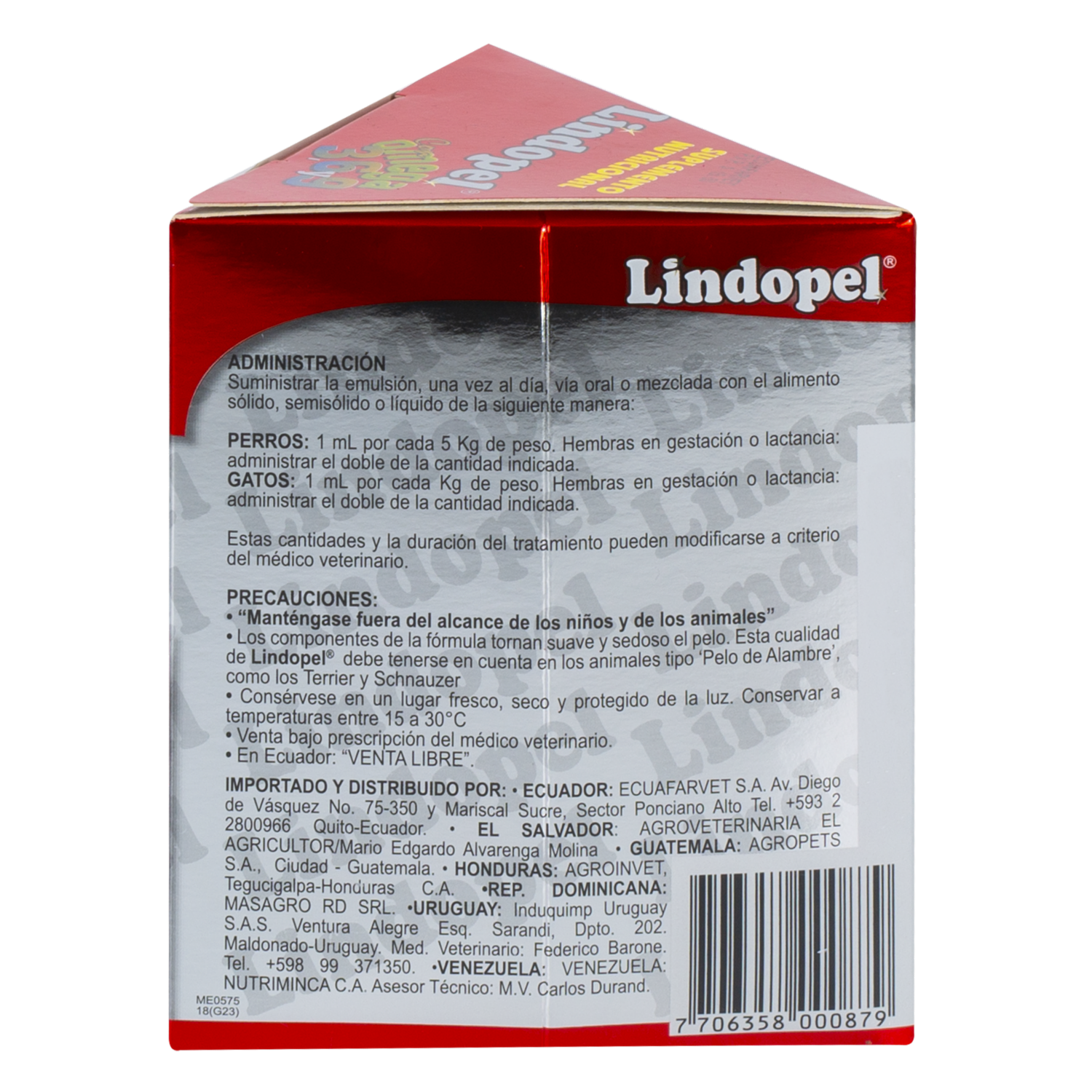 Shampoo Para Mascota LINDOPEL 120 Ml - Imagen 3