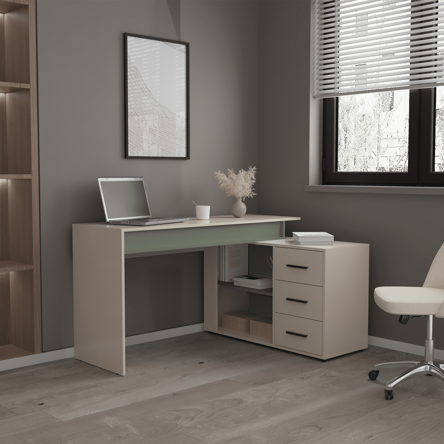 Escritorio Upton Capri Agave RTA MDF - Imagen 8