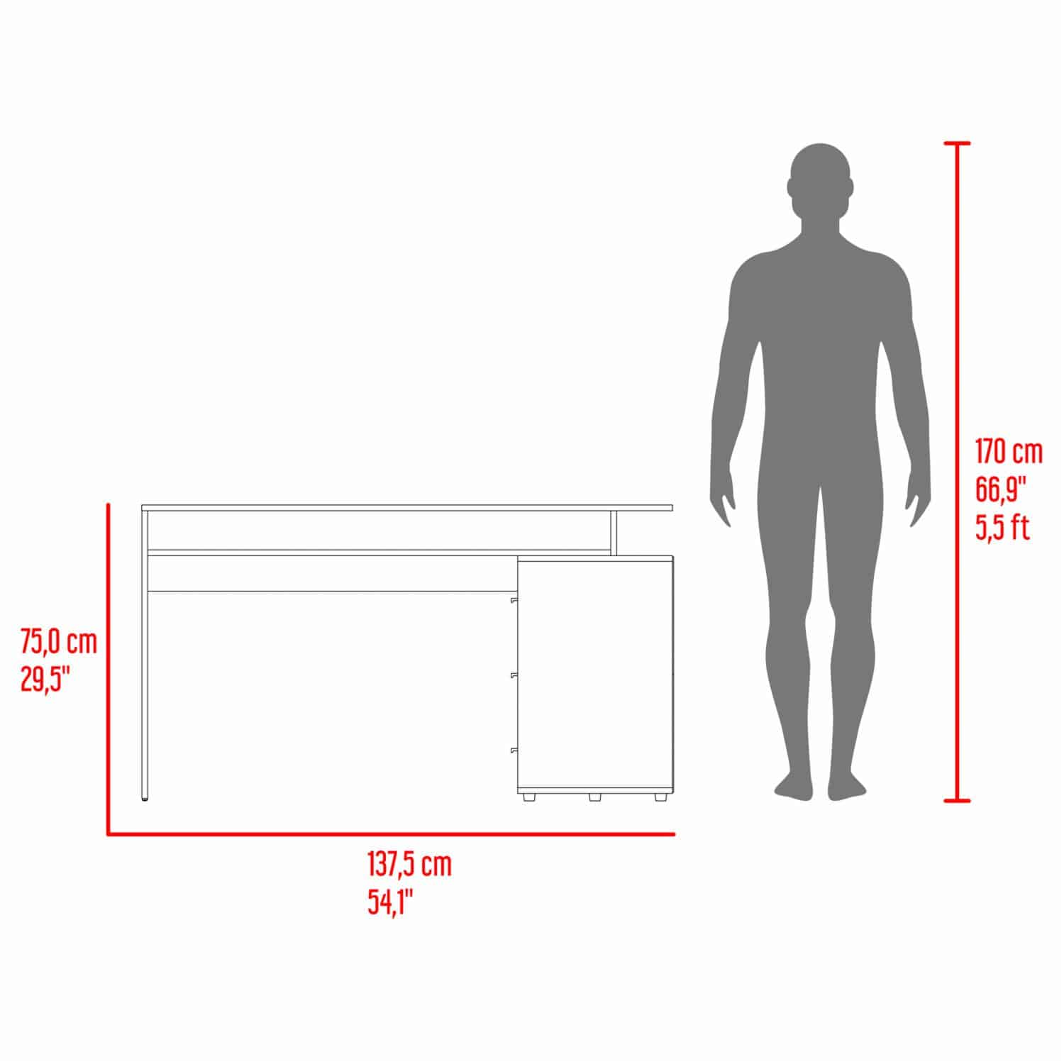 Escritorio Upton Capri Agave RTA MDF - Imagen 13