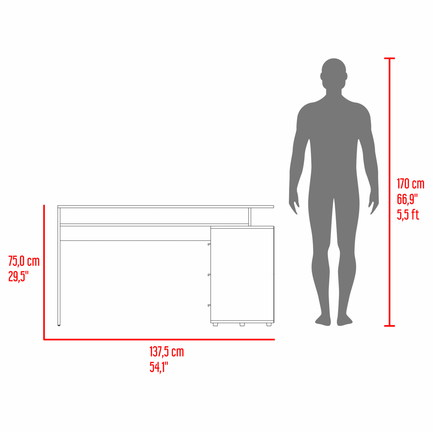 Escritorio Upton Capri Agave RTA MDF - Imagen 14