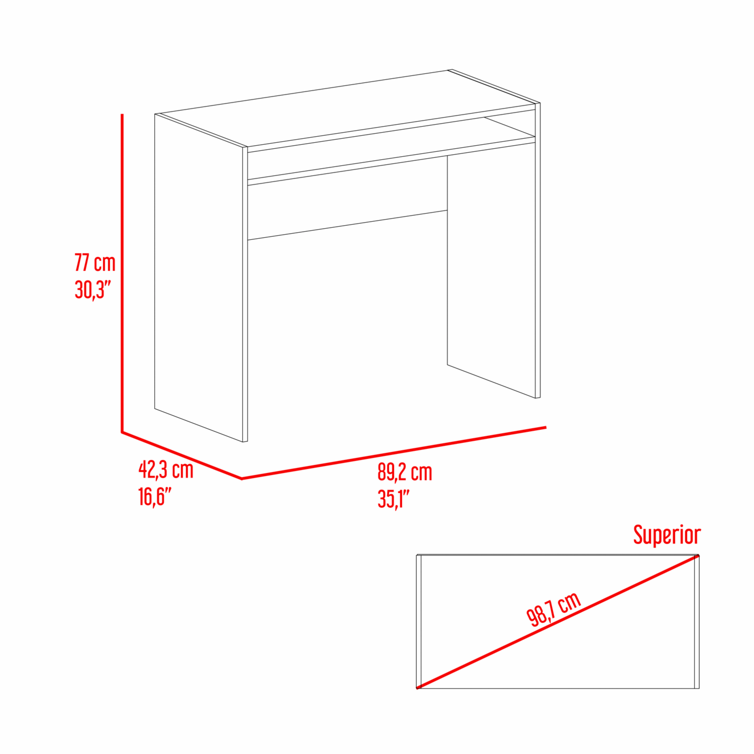 Escritorio Stella Fresno RTA MDF - Imagen 12