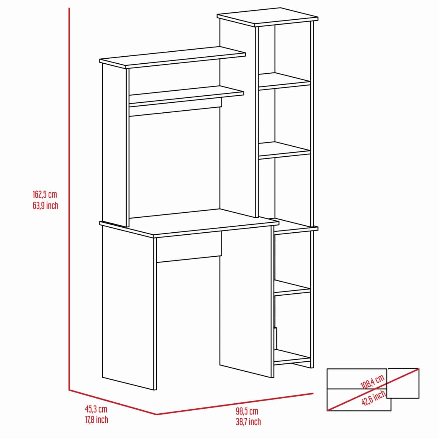 Escritorio Office Bardolino RTA MDF - Imagen 14
