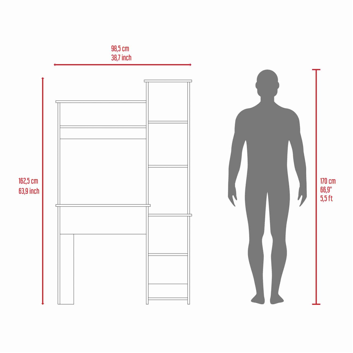 Escritorio Office Bardolino RTA MDF - Imagen 15