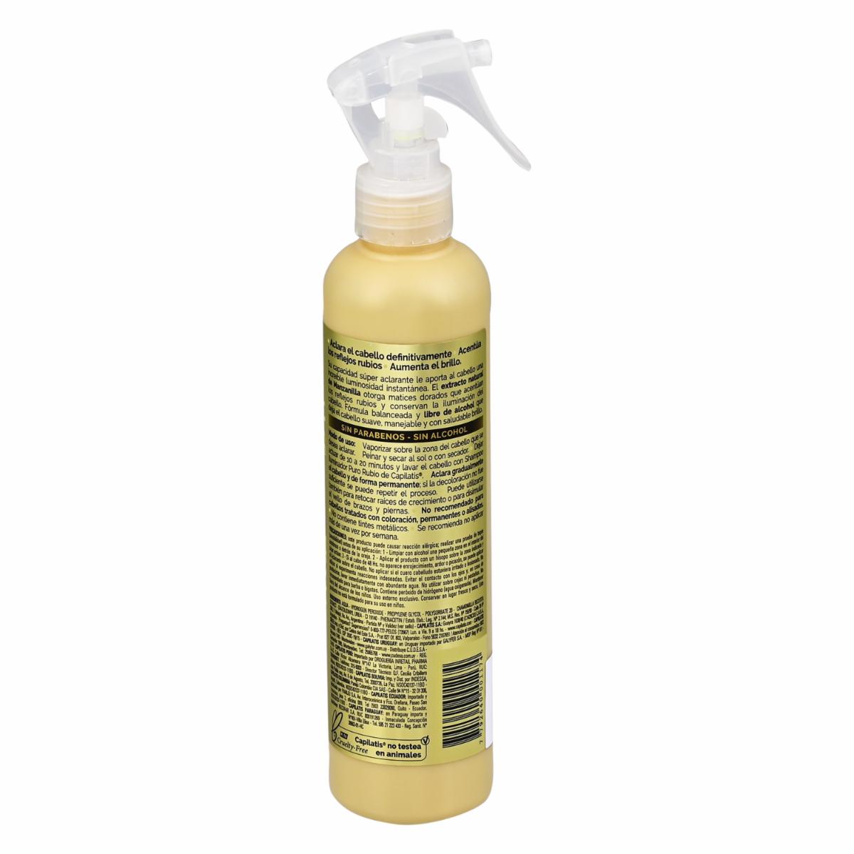 Aclarante De Cabello Instantáneo Puro Rubio CAPILATIS 240 Ml - Imagen 2