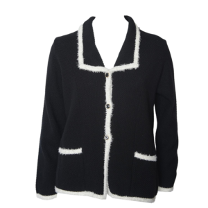 Sweater Chaqueta Abierto Con Botones Y Bolsillos MARIÁN