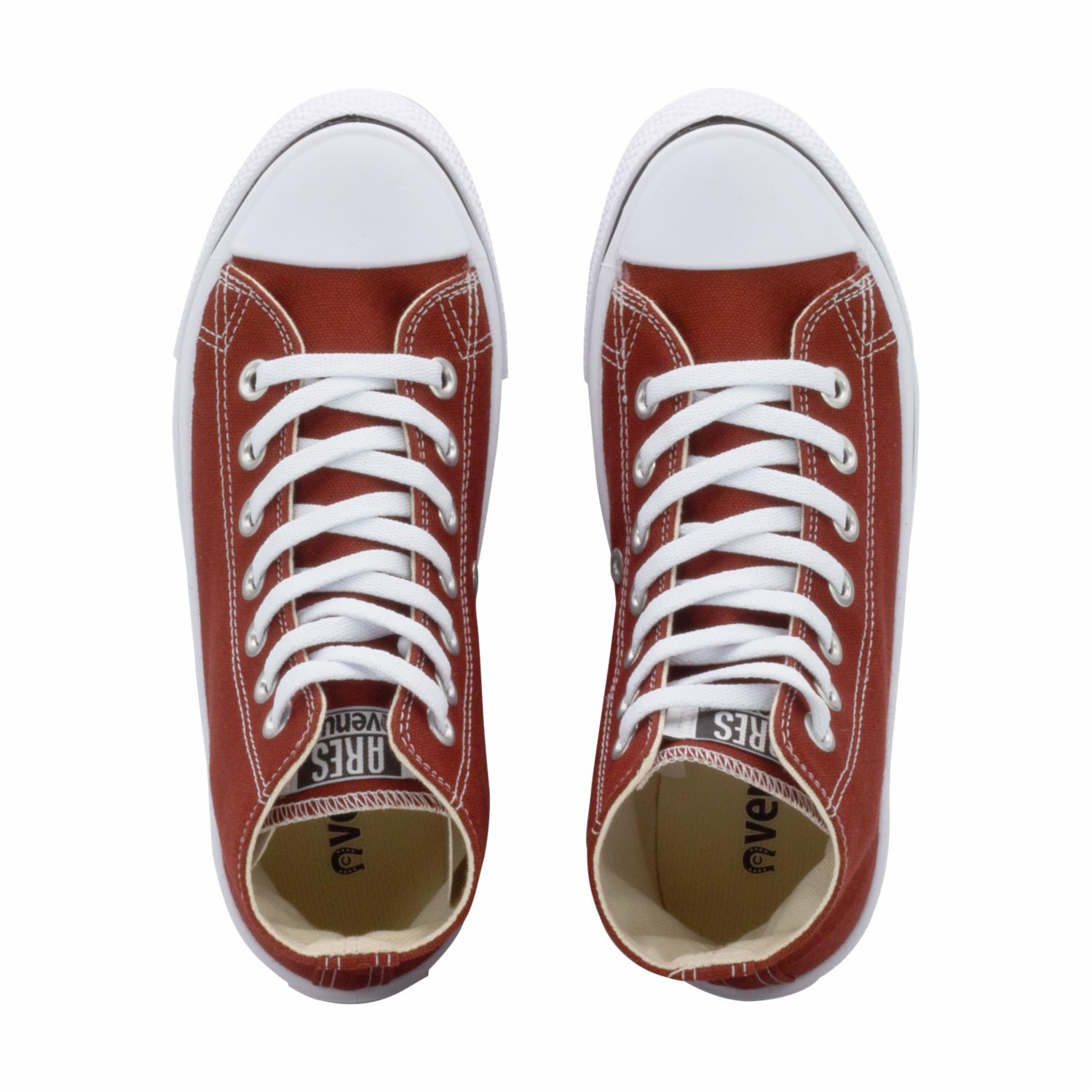 Zapato De Lona Ares Tobillo Alto Gris Y Blanco VENUS - Imagen 3