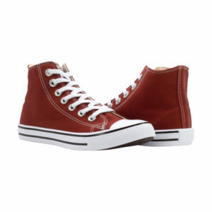 Zapato De Lona Ares Tobillo Alto Gris Y Blanco VENUS