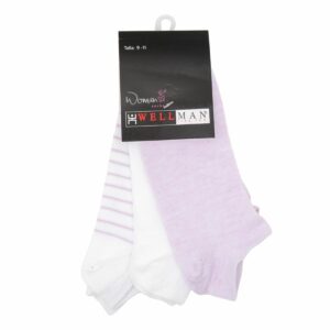 Medias Estilo Deportiva Invisible Pack X 3 WELLMAN WOMEN Talla 9-11