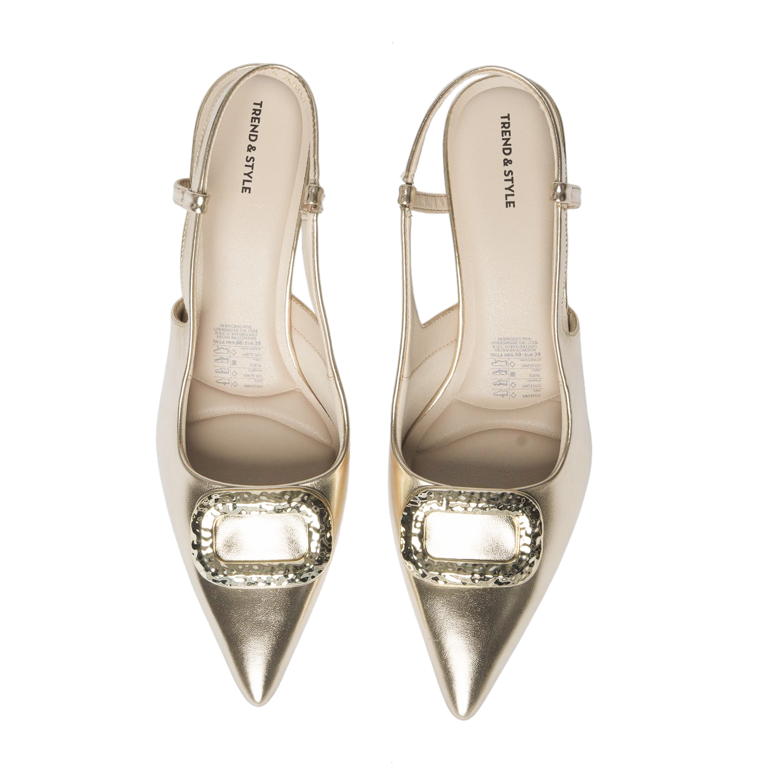 Zapatos Taco,Punta Con Hebilla Destalonado TREND & STYLE - Imagen 2