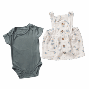 Conjunto 2 Piezas Vestido Y Body Manga Corta MGX BABY