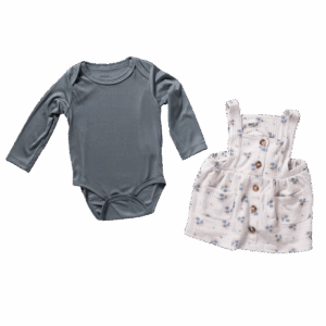 Conjunto 2 Piezas Vestido Y Body Manga Larga MGX BABY