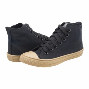 Zapato De Lona Ares Tobillo Alto Negro Y Café VENUS