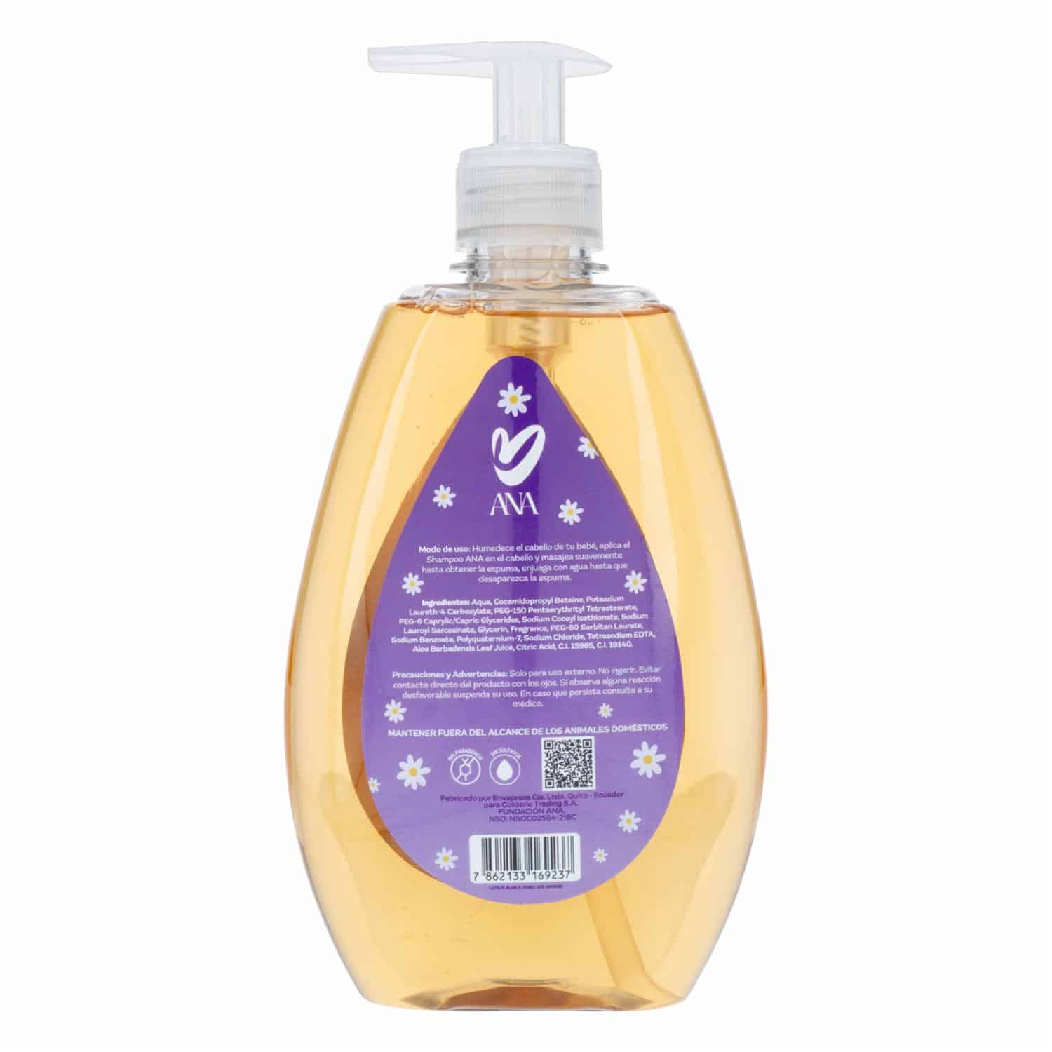 Shampoo Capilar Baby Fórmula Sin Lágrimas ANA 400 Ml - Imagen 3