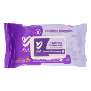 Toallitas Húmedas Con Vitamina E y Manzanilla ANA 100 Unidades