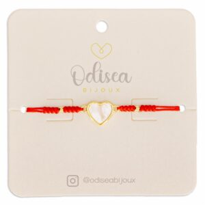 Pulsera Corazón Nácar Roja ODISEA BIJOUX Unidad