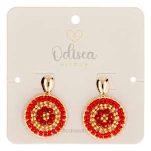 Aretes Mándalas Rojo ODISEA BIJOUX Unidad