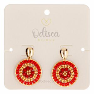 Aretes Mándalas Rojo ODISEA BIJOUX Unidad