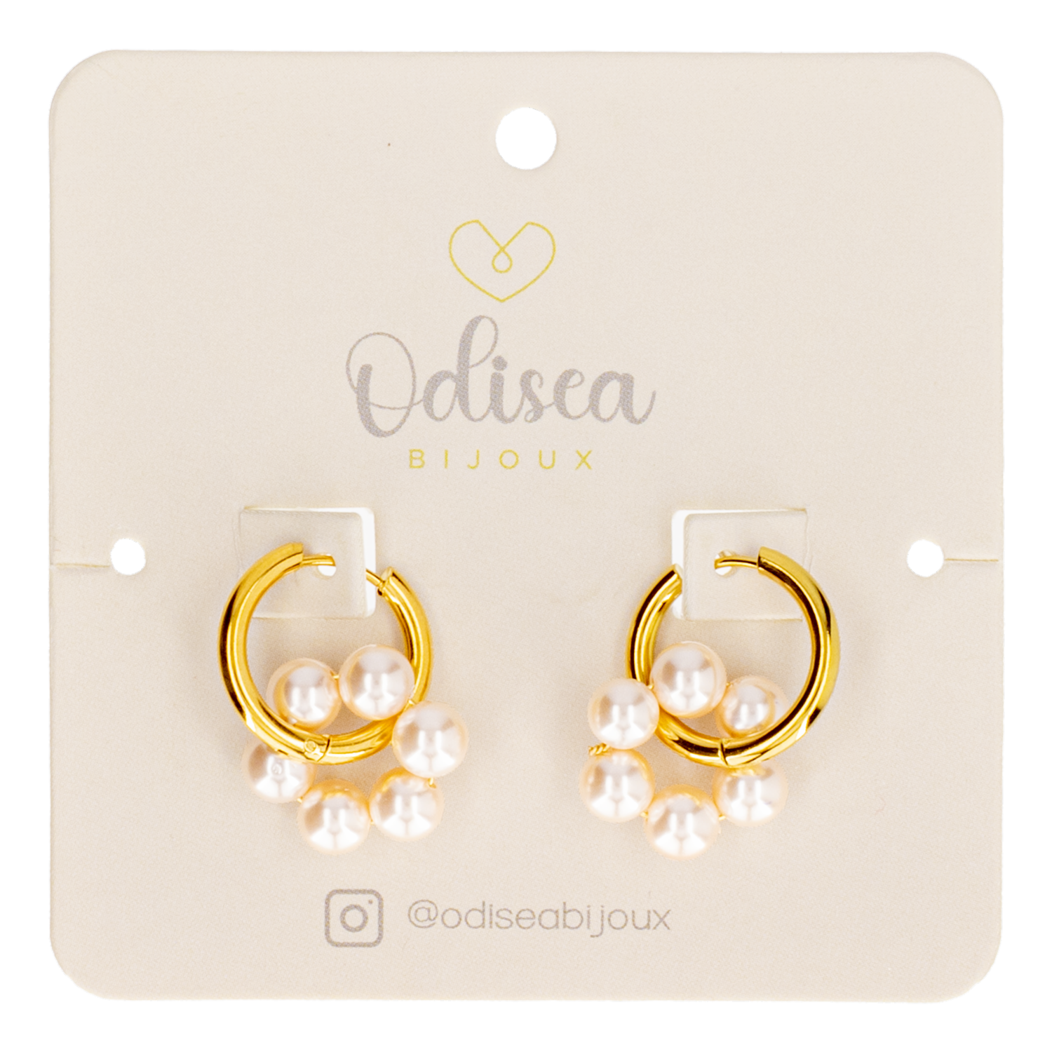 Argollas Lolita Blanco ODISEA BIJOUX Unidad - Imagen 2